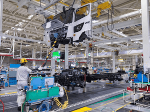 Linea de producción modular en Planta Hino Koga de Japón.