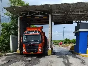 Arco de fumigación para contoles fitosanitarios.