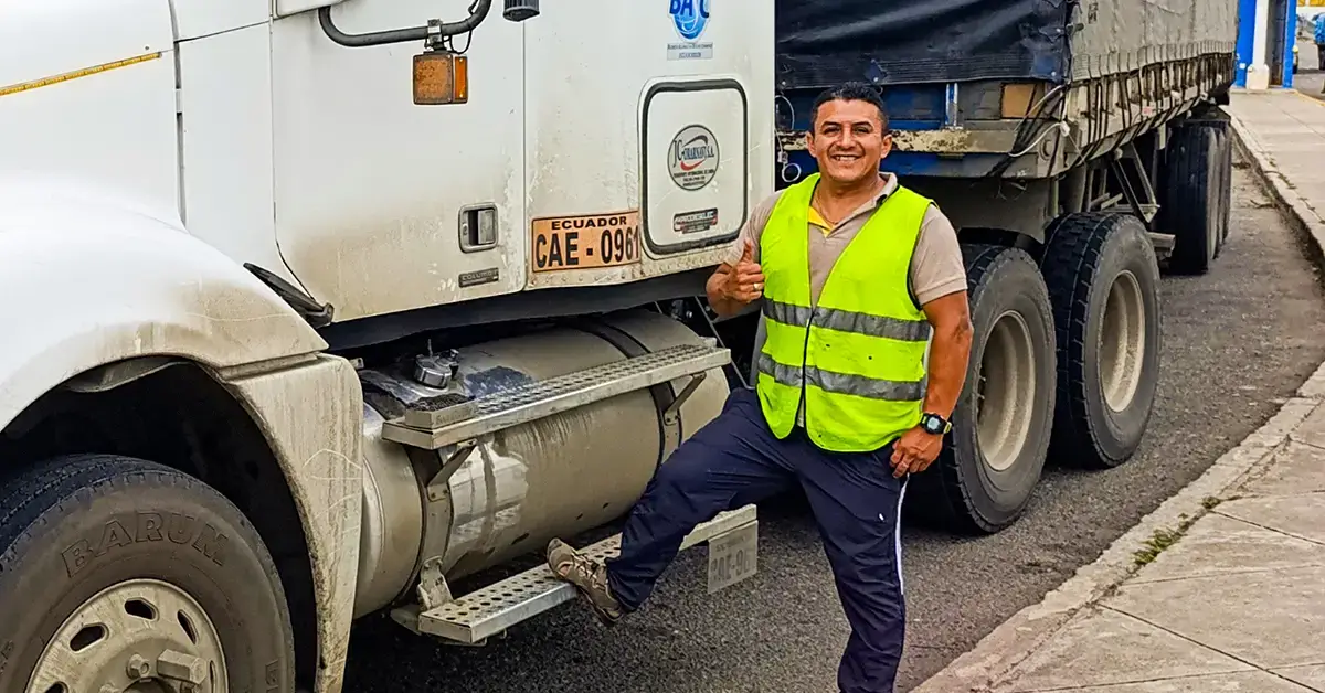 Daniel Puetate, transportista profesional