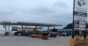 Gasolinera de Petroecuador en Huaquillas.