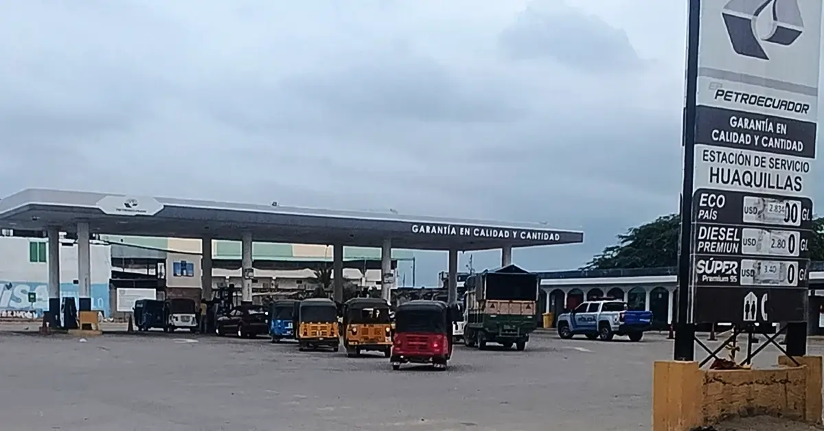 Gasolinera de Petroecuador en Huaquillas.