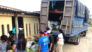 Caravana que transporta legumbres
