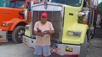 Luis Chulde chofer de transporte pesado