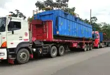 Traíleres en la vía